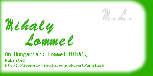mihaly lommel business card